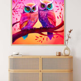 AB Diamond Painting - Eulenliebe - gedruckt in Ultra-HD - AB Diamond, Eule, Neu eingetroffen, Quadratisch, Tiere