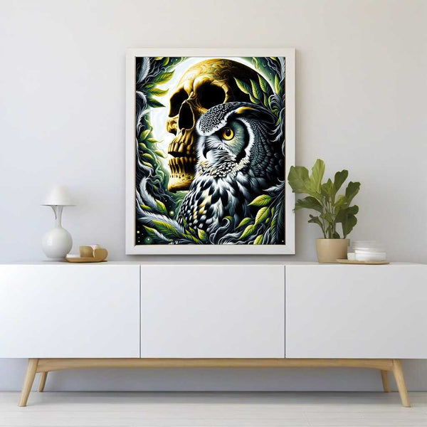 Paint by Numbers - Skull with Owl