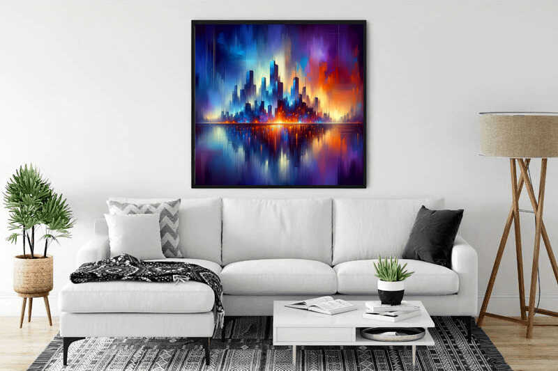 Paint by Numbers - Abstract city, Skyline
