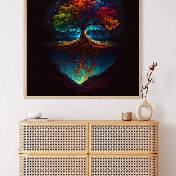 AB Diamond Painting - Bunter Baum in der Nacht - gedruckt in Ultra-HD - AB Diamond, Abstrakt, Neu eingetroffen, Quadratisch