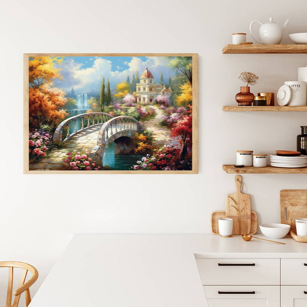 Bridge with flowers - Paint by Numbers