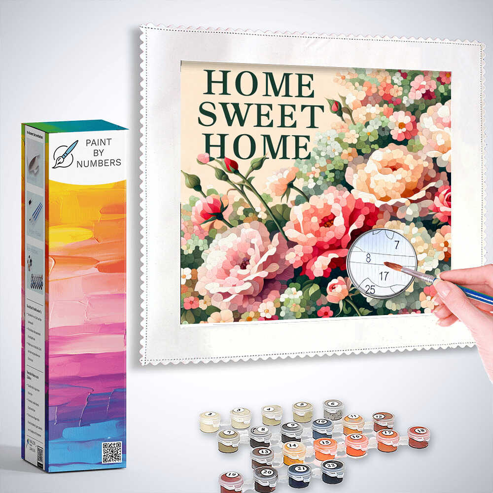 Paint by Numbers - Home Sweet Home Flowers