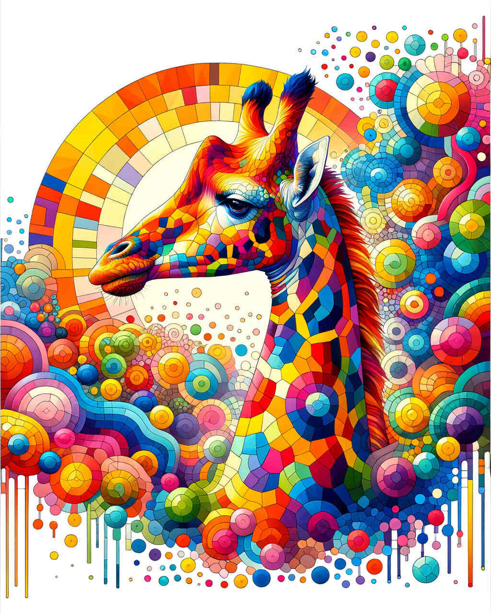 Giraffe, Abstract - Paint by Numbers