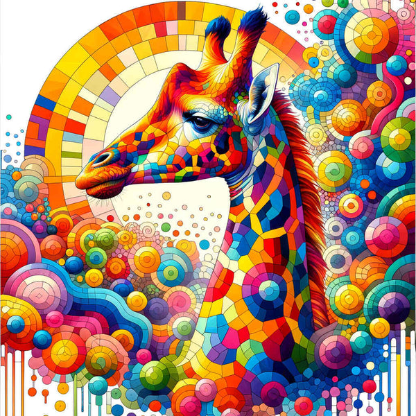 Giraffe, Abstract - Paint by Numbers