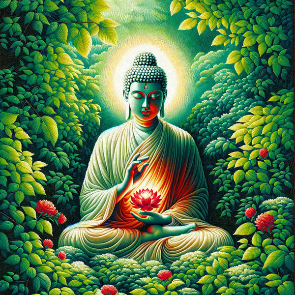Paint by Numbers - Buddha with Red Flower