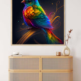 AB Diamond Painting - Bunter Vogel auf Ast - gedruckt in Ultra-HD - AB Diamond, Neu eingetroffen, Quadratisch, Tiere, Vogel