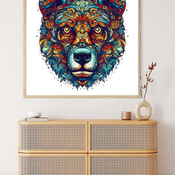 Diamond Painting - Bär Frontal - gedruckt in Ultra-HD - Bär, Neu eingetroffen, Quadratisch, Tiere