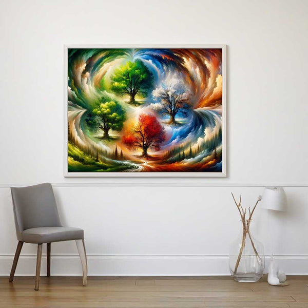 Four seasons, trees - Paint by Numbers