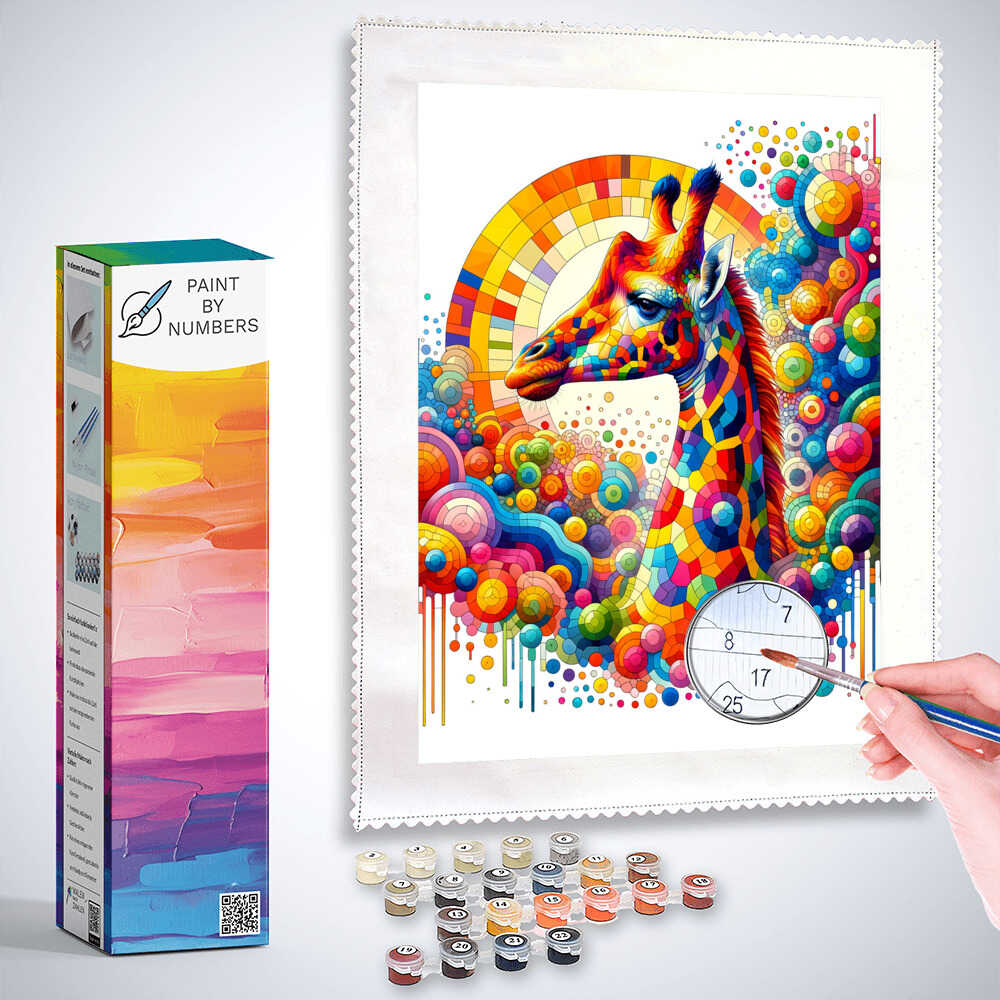 Giraffe, Abstract - Paint by Numbers