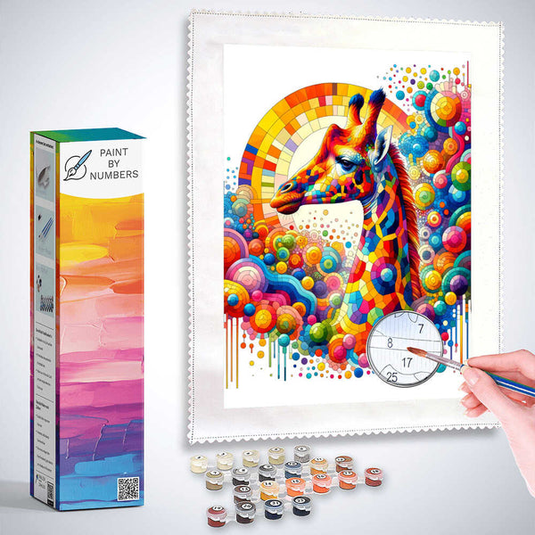 Giraffe, Abstract - Paint by Numbers