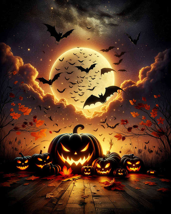 Paint by Numbers - Happy Halloween Curbis and Bat