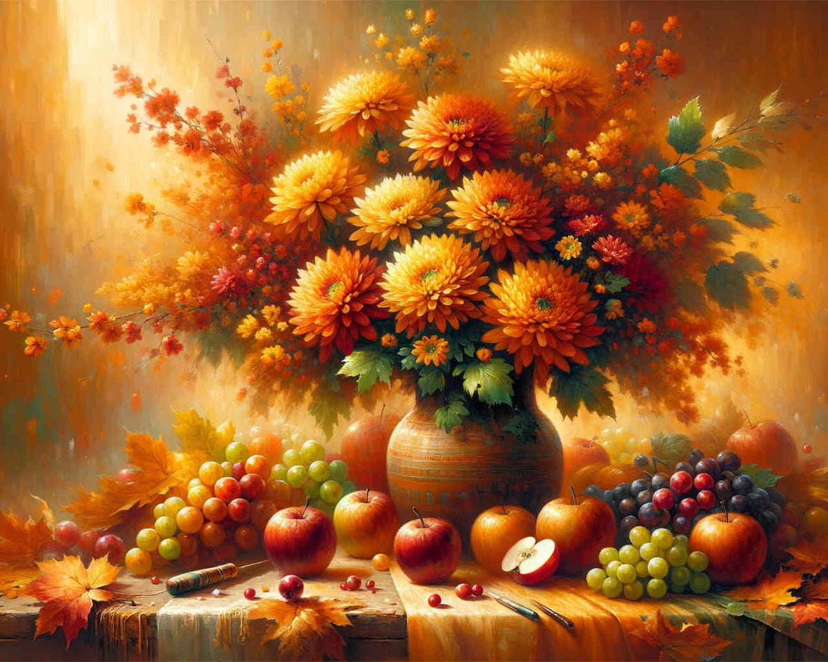 Flowers and fruits - Paint by Numbers