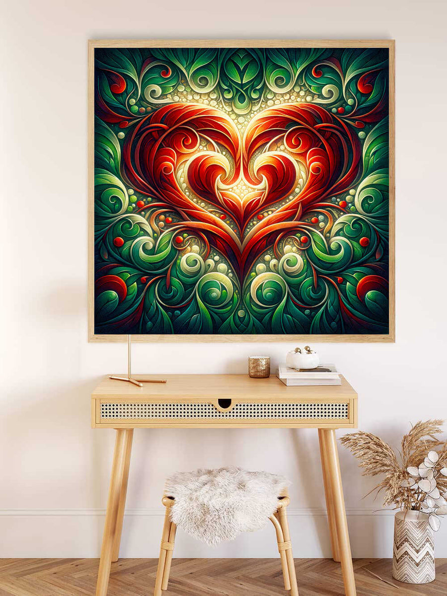 Paint by Numbers - Two Red Hearts