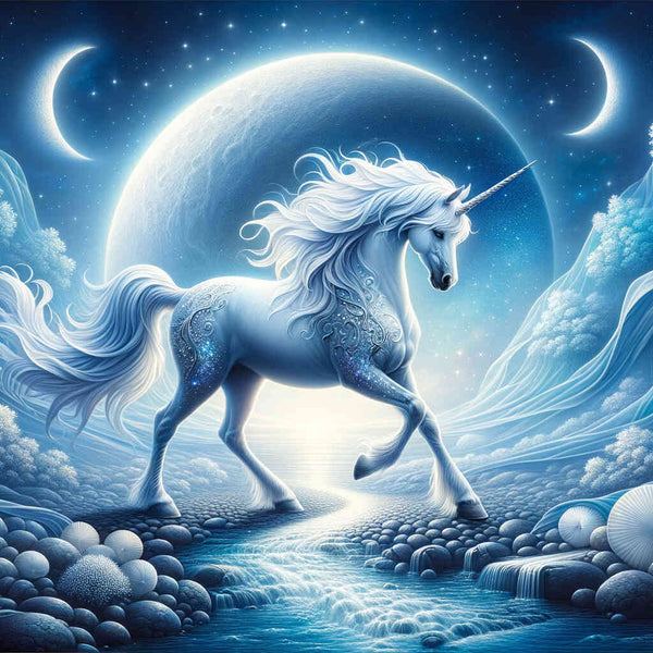 Paint by Numbers - Unicorn in the moon