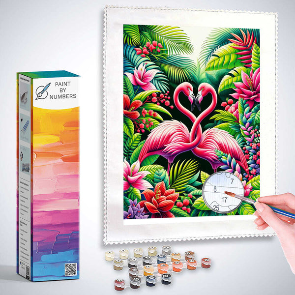 Paint by Numbers - Flamingo, pair