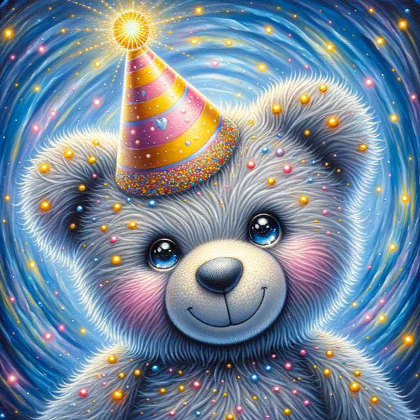 Paint by Numbers - Teddy Bar with Party Hat