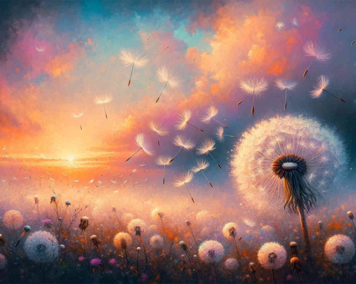 Paint by Numbers - Dandelion Blowing Sunset