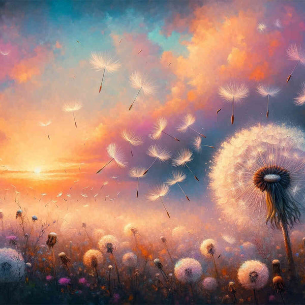 Paint by Numbers - Dandelion Blowing Sunset