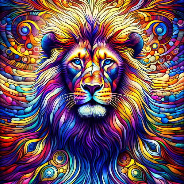 Paint by Numbers - Lion play of colors
