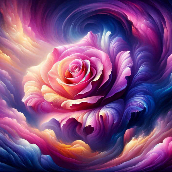 Paint by Numbers - Purple Pink Rose