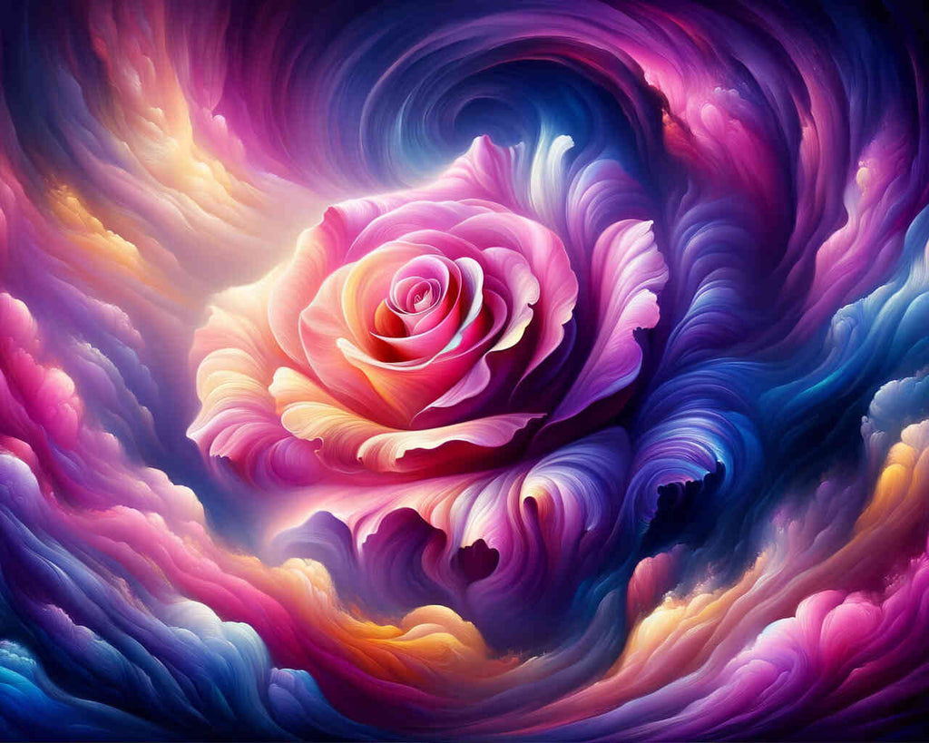 Paint by Numbers - Purple Pink Rose