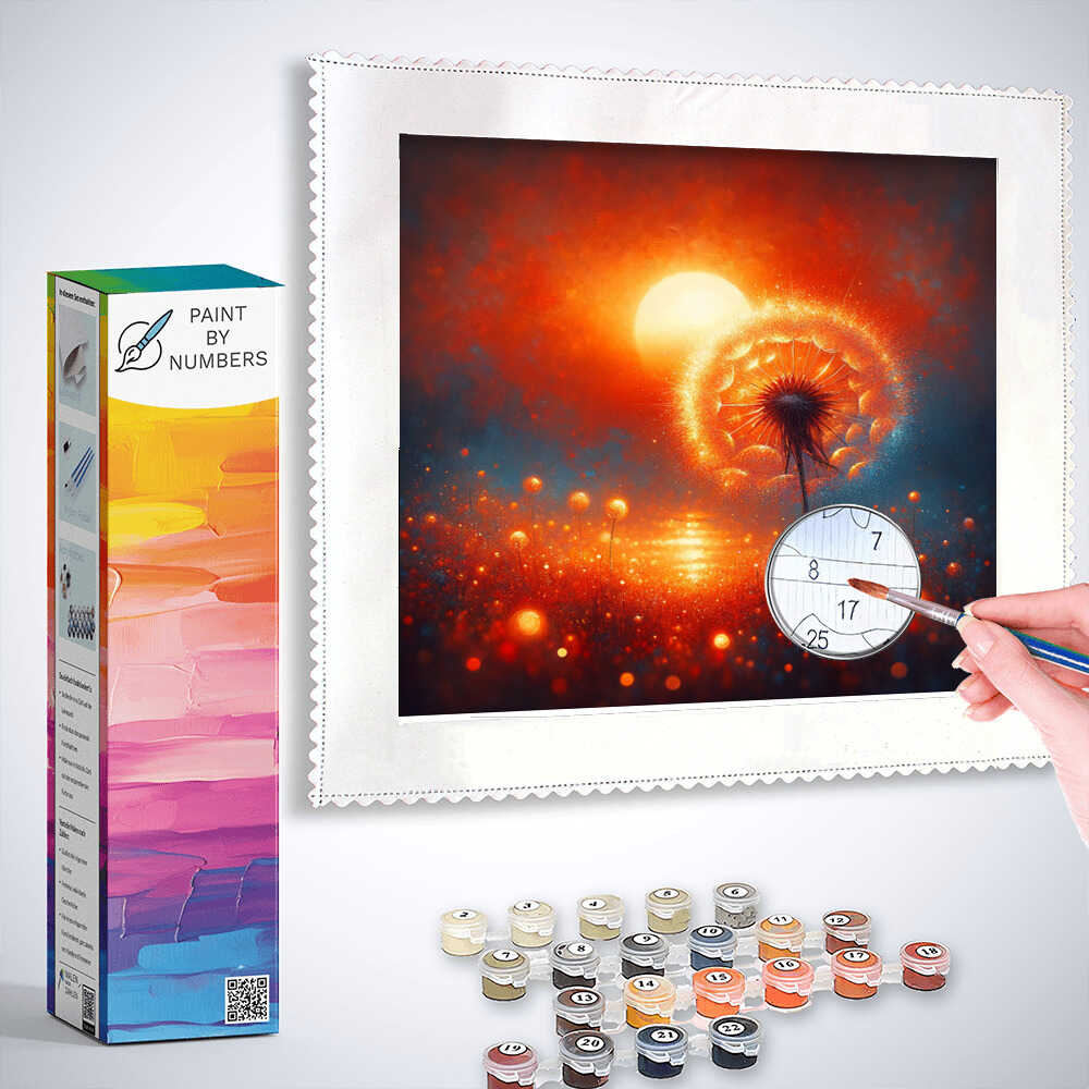 Paint by Numbers - Dandelion, sunset