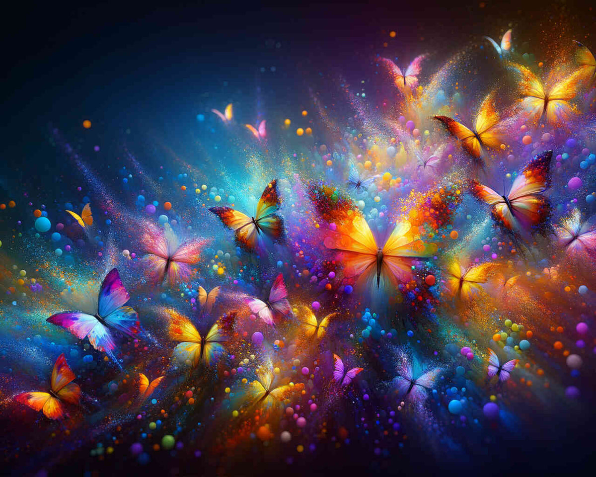 Paint by Numbers - Butterflies in color mix