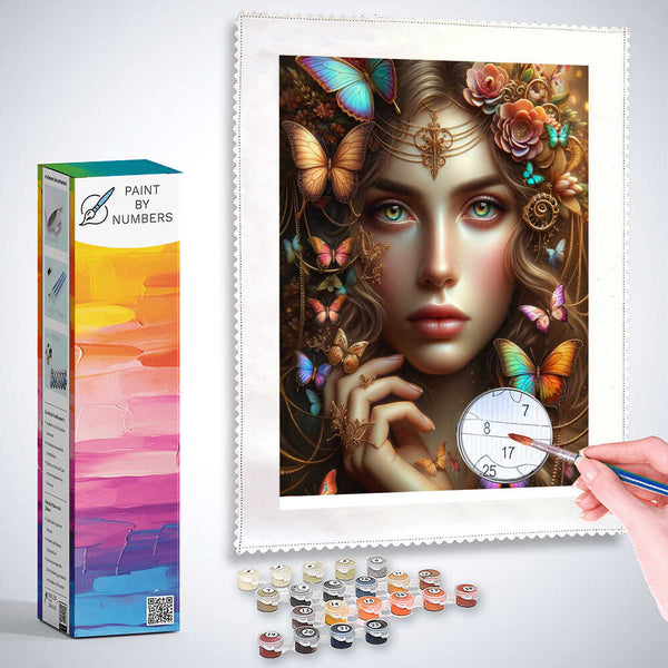 Paint by Numbers - Beauty with Butterflies Chains