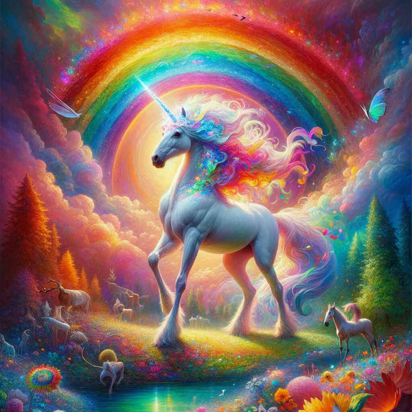 Rainbow and unicorn - Paint by Numbers