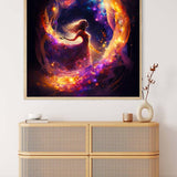 Diamond Painting - Frau im Kreis - gedruckt in Ultra-HD - Menschen, Neu eingetroffen, Quadratisch
