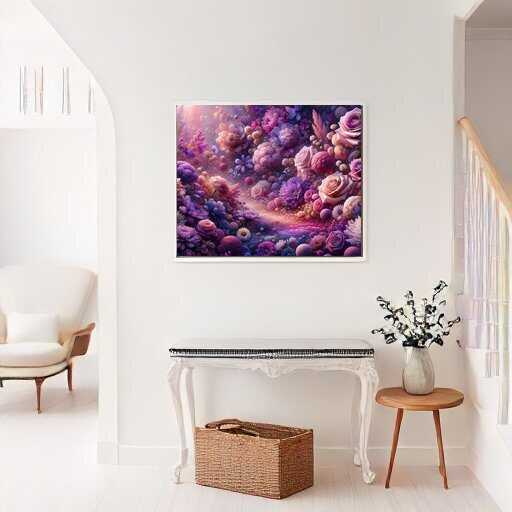 Paint by Numbers - Purple and pink flower dream