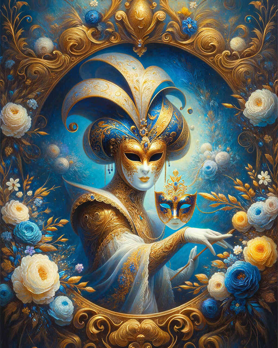 Paint by Numbers - Mask and Flowers