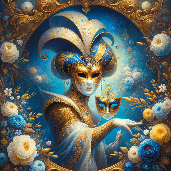 Paint by Numbers - Mask and Flowers