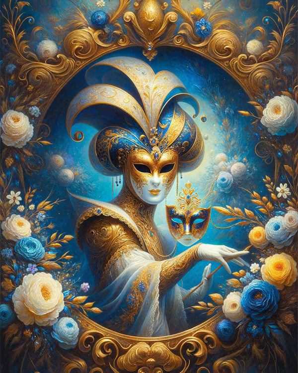 Paint by Numbers - Mask and Flowers