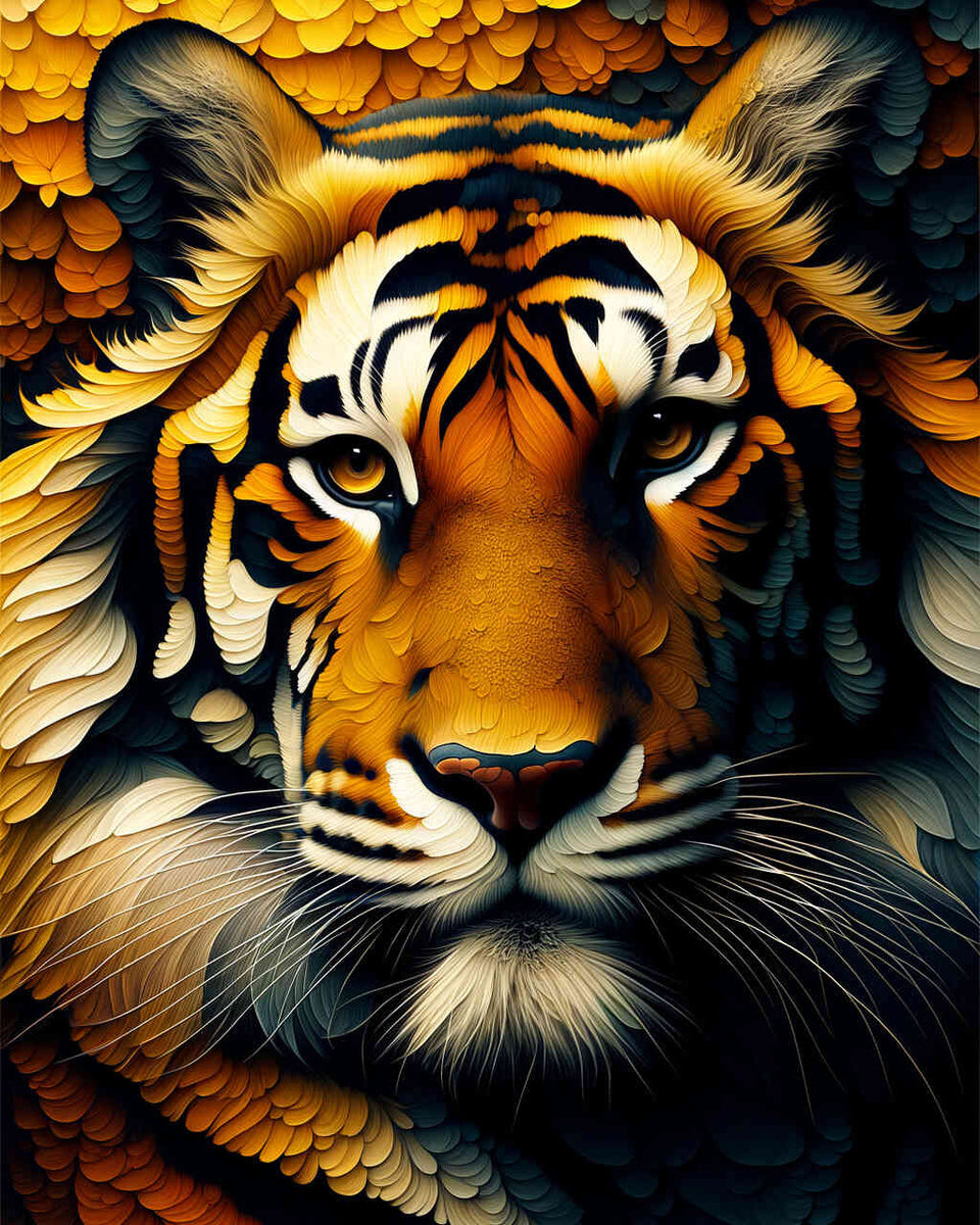 Paint by Numbers - Tiger Looks at