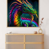 Malen nach Zahlen - Japanischer Drache - hochwertige Leinwand - 170523, Drache, Fantasy, Neu eingetroffen, Quadratisch