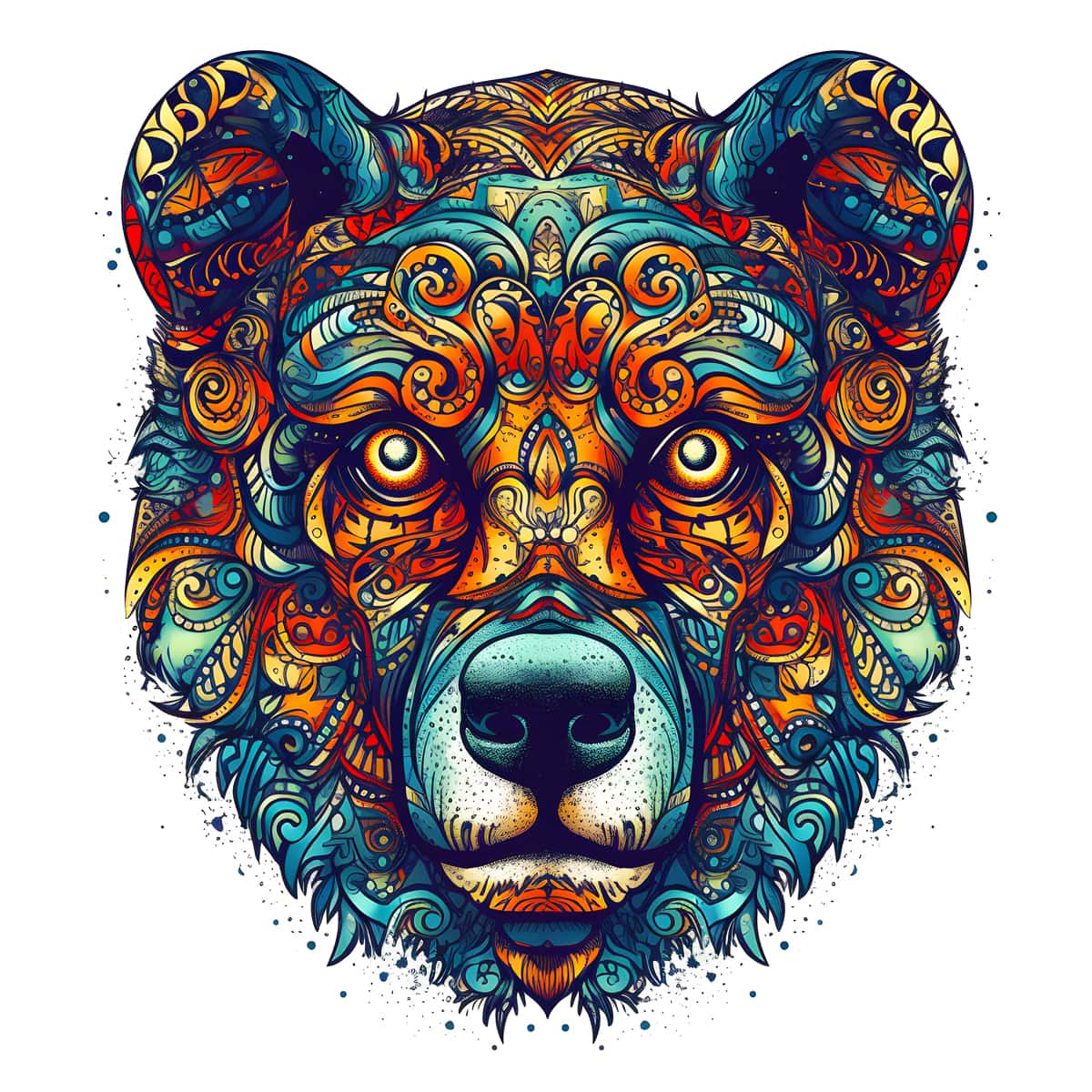 Diamond Painting - Bär Frontal - gedruckt in Ultra-HD - Bär, Neu eingetroffen, Quadratisch, Tiere