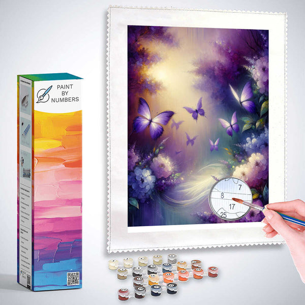 Butterfly in purple - Paint by Numbers