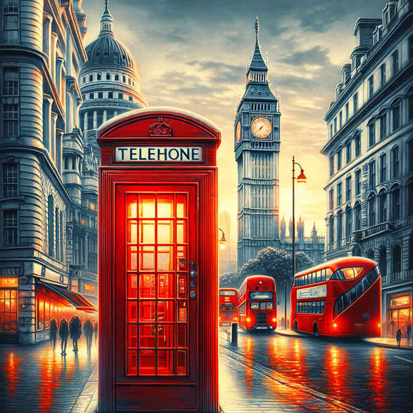 London, phone booth - Paint by Numbers