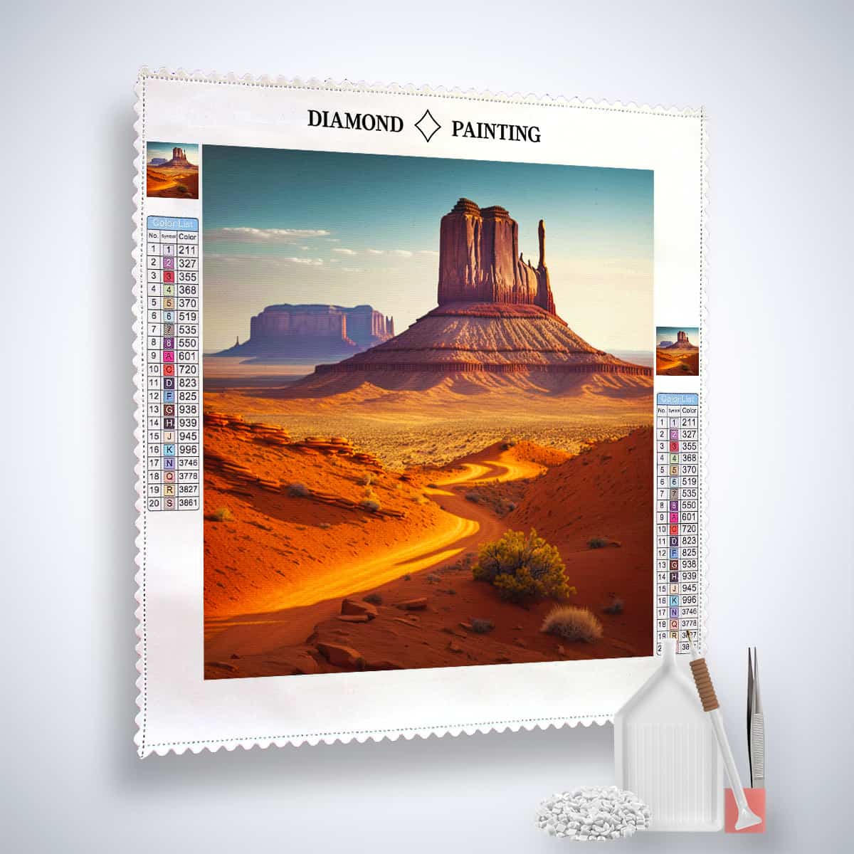 Diamond Painting Kit - Magic of the Southwestern Desert with Paint by Numbers design and enhancing tools