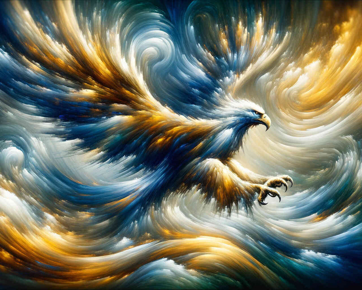 Golden eagle, Abstract - Paint by Numbers