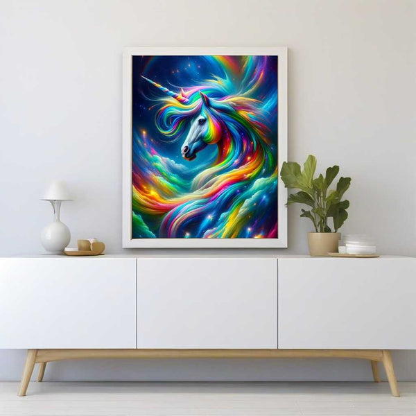 Paint by Numbers - Colorful rainbow unicorn