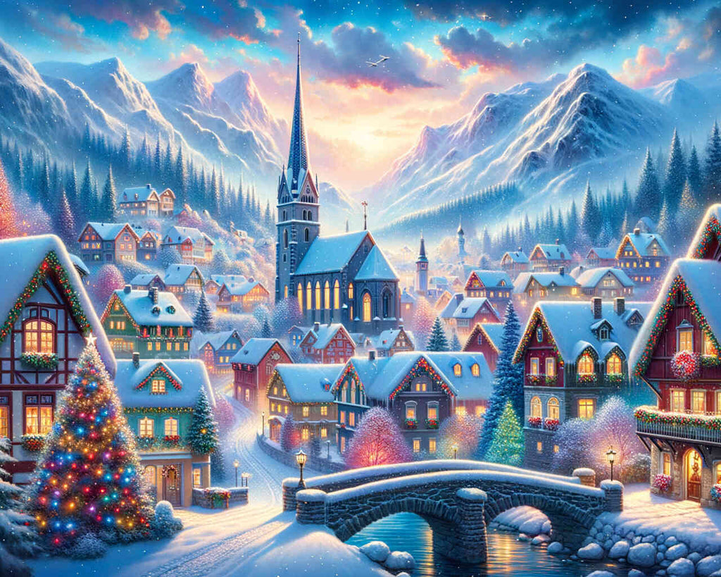 Christmas village - Paint by Numbers