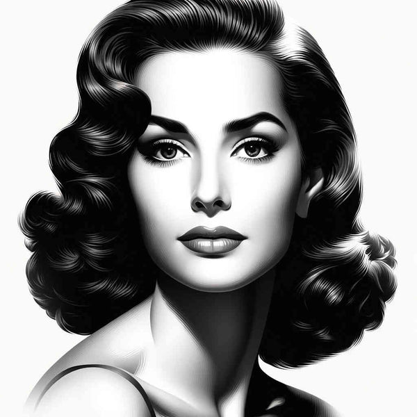 Audrey Hepburn, Black and White - Paint by Numbers