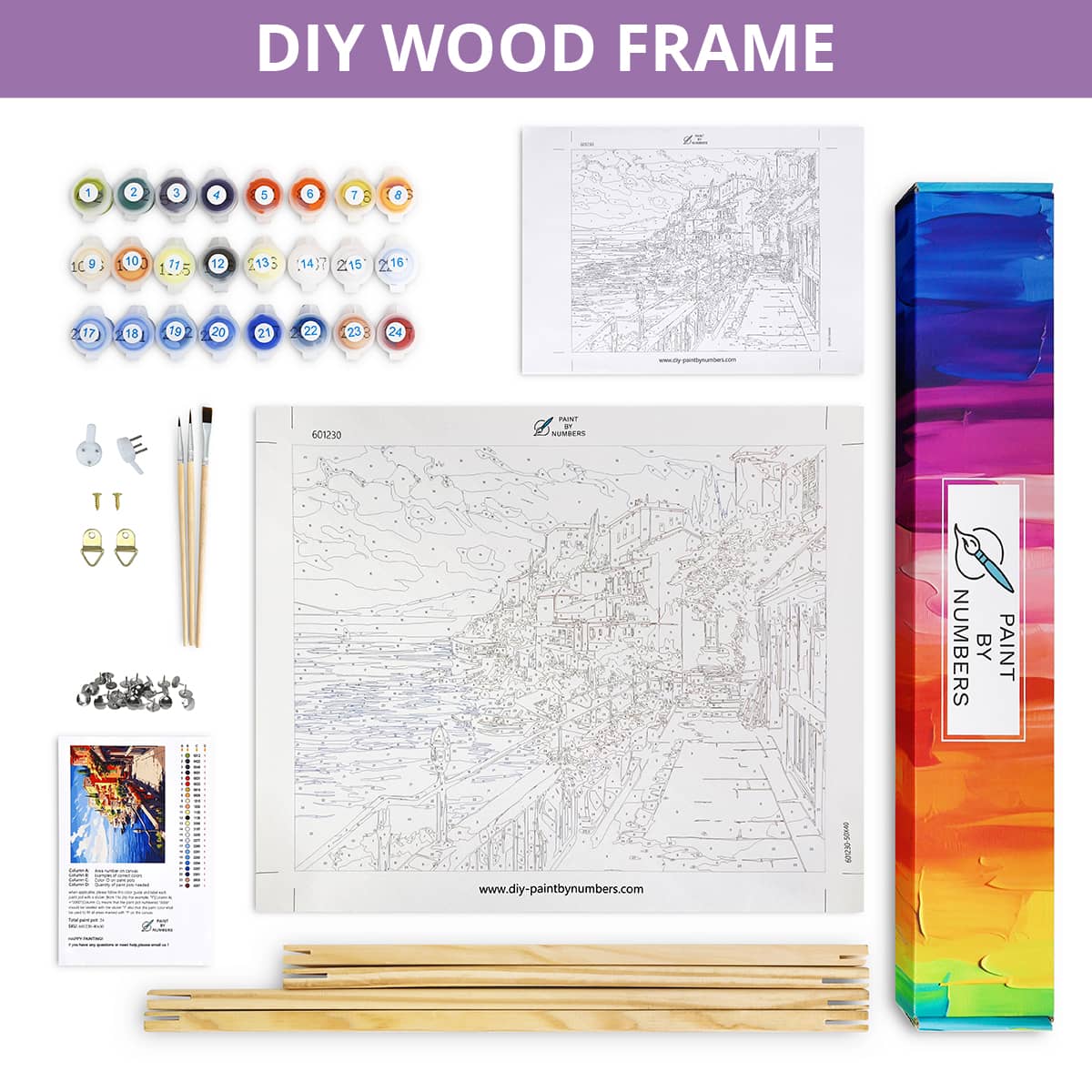 Paint by Numbers - Book tower, cartoon