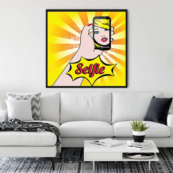 Malen nach Zahlen - Selfie - hochwertige Leinwand - modern, popart, Quadratisch