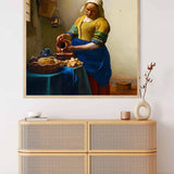 Malen nach Zahlen - Die Milkmaid, Vermeerstyle - hochwertige Leinwand - bekannte künstler, neue_bilder, quadratisch