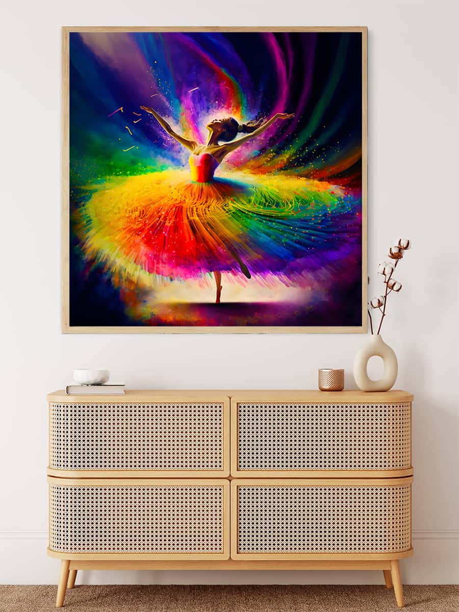 Malen nach Zahlen - Farbzauber Ballerina - hochwertige Leinwand - Ballerina, Menschen, MenschenNeu eingetroffen, Neu eingetroffen, Quadratisch