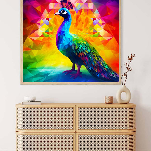 Malen nach Zahlen - Diamant Pfau - hochwertige Leinwand - Neu eingetroffen, Pfau, Quadratisch, Tiere, TiereNeu eingetroffen