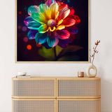 AB Diamond Painting Rainbow Flower - Paint by Numbers Kit Featuring a Vibrant, Colorful Flower Design on Display